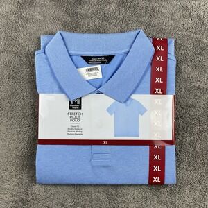 Member's Mark Short Sleeve Stretch Pique Polo‎ Mens XL Blue Classic Fit